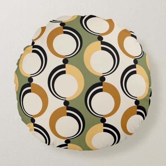 Seamless abstract chain pattern. Vintage design, f ラウンドクッション (正面)