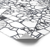 Seamless Abstract Decoupage Template Line Art ポスター (角)
