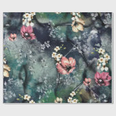 seamless abstract flower pattern on mix backgroun ラッピングペーパー (フラット)