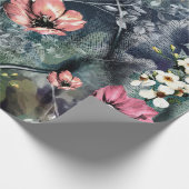 seamless abstract flower pattern on mix backgroun ラッピングペーパー (角)