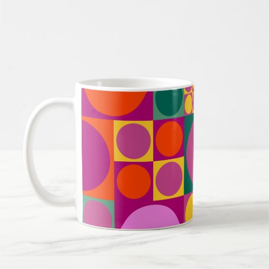 Seamless abstract geometric background pattern, r コーヒーマグカップ (左)