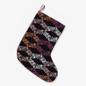 Seamless abstract geometric pattern. Strips. Mosai スモールクリスマスストッキング (正面 (吊り時))