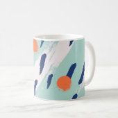 Seamless abstract hand drawn brushstroke shapes pa コーヒーマグカップ (正面右)