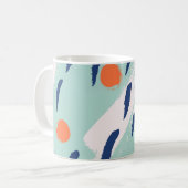 Seamless abstract hand drawn brushstroke shapes pa コーヒーマグカップ (正面左)