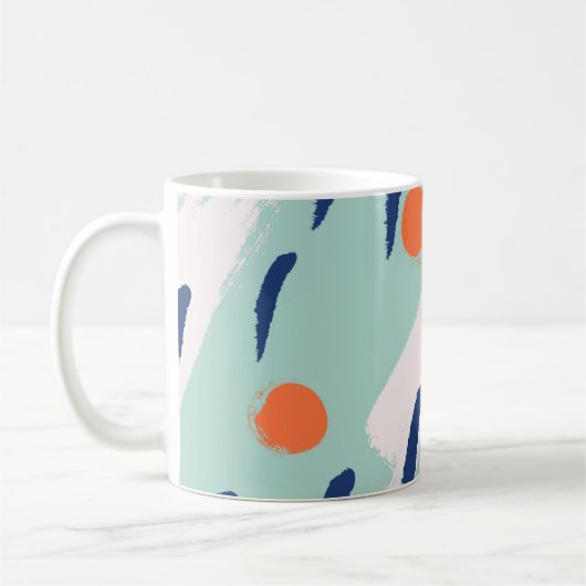Seamless abstract hand drawn brushstroke shapes pa コーヒーマグカップ (左)