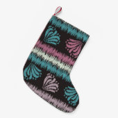 Seamless abstract ikat pattern with the image of f スモールクリスマスストッキング (正面 (吊り時))