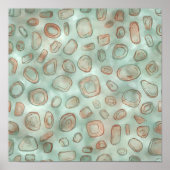 Seamless Abstract Patina Mist Fabric Pattern ポスター (正面)