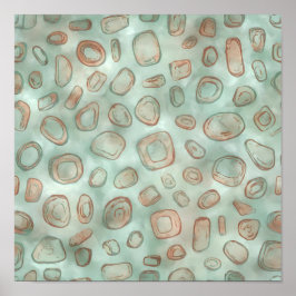 Seamless Abstract Patina Mist Fabric Pattern ポスター