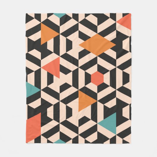 Seamless abstract pattern of geometric shapes. Geo フリースブランケット (正面)