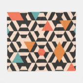 Seamless abstract pattern of geometric shapes. Geo フリースブランケット (正面(横))