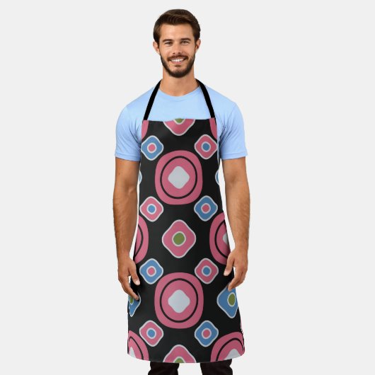 Seamless abstract pattern with the image of oval g エプロン (着用した状態)