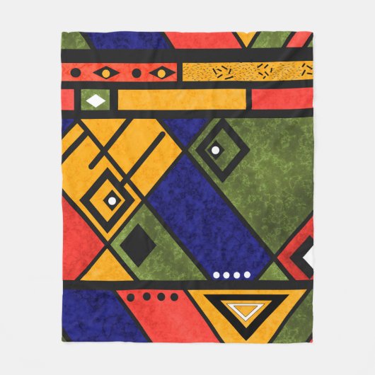 Seamless african ethno traditional texture pattern フリースブランケット (正面)