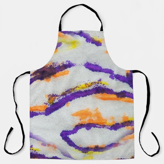 Seamless animal zebra. Dirty art pattern. Abstract エプロン (正面)