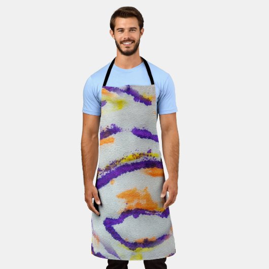 Seamless animal zebra. Dirty art pattern. Abstract エプロン (着用した状態)