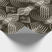 Seamless antique art deco pattern ornament. Geomet ラッピングペーパー (角)