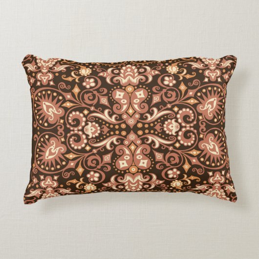 Seamless Arabesque Floral Pattern. Art Deco Style アクセントクッション (正面)