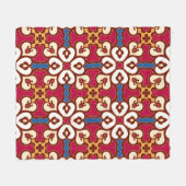 Seamless arabic pattern - based on ottoman traditi フリースブランケット (正面(横))