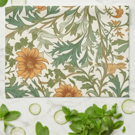 Seamless Arts and Crafts style repeating pattern キッチンタオル