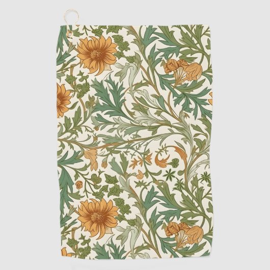 Seamless Arts and Crafts style repeating pattern ゴルフタオル (正面)