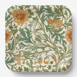 Seamless Arts and Crafts style repeating pattern ペーパープレート