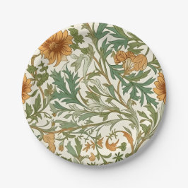 Seamless Arts and Crafts style repeating pattern ペーパープレート