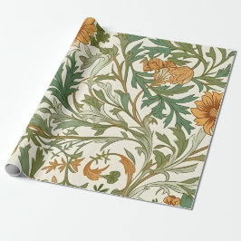 Seamless Arts and Crafts style repeating pattern ラッピングペーパー