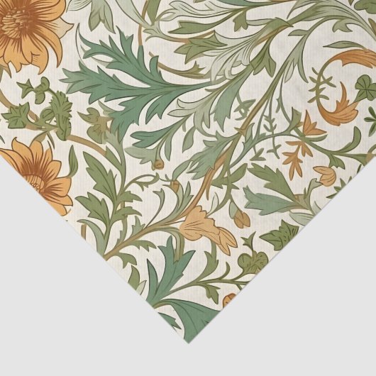 Seamless Arts and Crafts style repeating pattern 薄葉紙 (詳細)