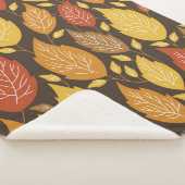 seamless autumn pattern with a color leaves  シェルパブランケット (3/4)