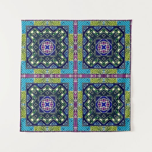 Seamless Aztec Pattern. Ikat Chevron Cloth. Repeat タペストリー (正面)