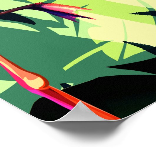 Seamless background floral pattern. Tropical leave ポスター (角)