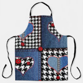 Seamless background pattern. Patchwork of denim fa エプロン (正面)