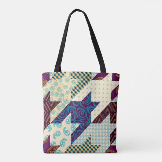 Seamless background pattern. Patchwork pattern. Vi トートバッグ (裏面)
