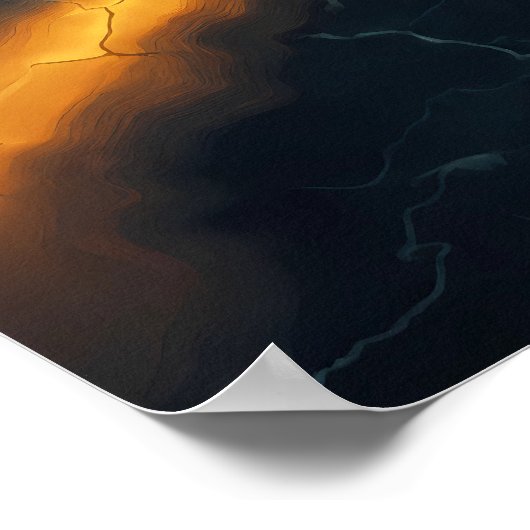 Seamless Backlit Obsidian Smoke Fabric Pattern ポスター (角)