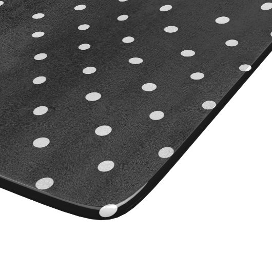 Seamless black and white polka dot pattern  カッティングボード (角)