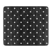 Seamless black and white polka dot pattern  カッティングボード (正面)