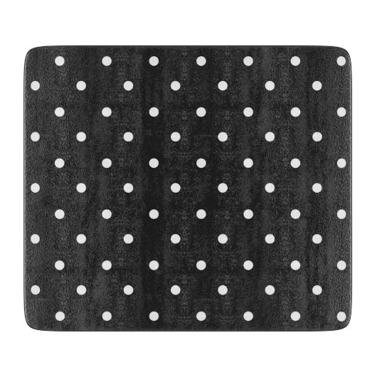 Seamless black and white polka dot pattern  カッティングボード (正面)