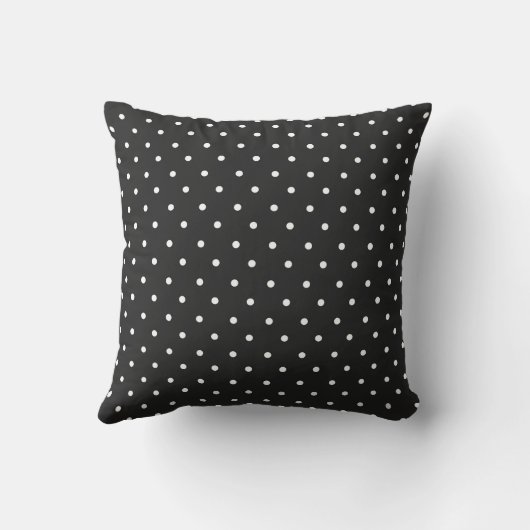 Seamless black and white polka dot pattern  クッション (裏面)