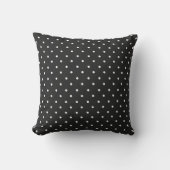 Seamless black and white polka dot pattern  クッション (正面)