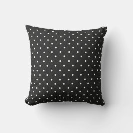 Seamless black and white polka dot pattern  クッション