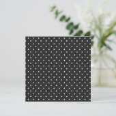 Seamless black and white polka dot pattern  サンキューカード (スタンド正面)