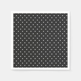 Seamless black and white polka dot pattern  スタンダードカクテルナプキン