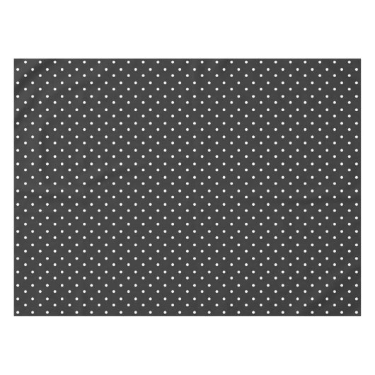 Seamless black and white polka dot pattern  テーブルクロス (正面(横))