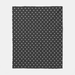 Seamless black and white polka dot pattern  フリースブランケット