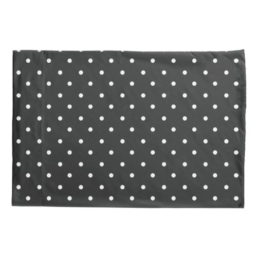 Seamless black and white polka dot pattern  枕カバー (裏面-左)
