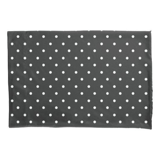 Seamless black and white polka dot pattern  枕カバー (正面左)