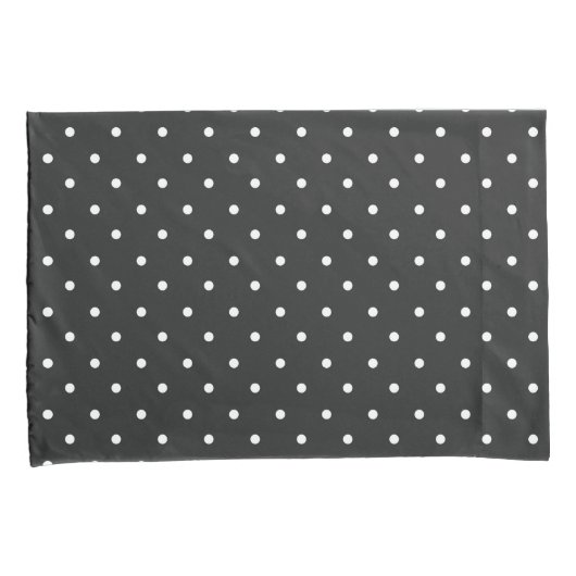 Seamless black and white polka dot pattern  枕カバー (正面右)