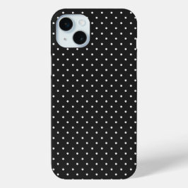 Seamless black and white polka dot pattern  iPhone 15 miniケース