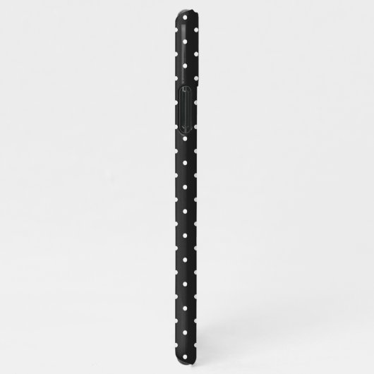 Seamless black and white polka dot pattern  iPhoneケース (右側)