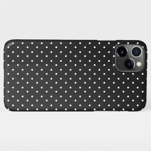 Seamless black and white polka dot pattern  iPhoneケース (裏面横)