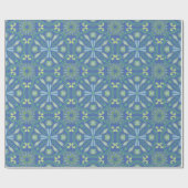 Seamless blue and green floral pattern  ラッピングペーパー (フラット)